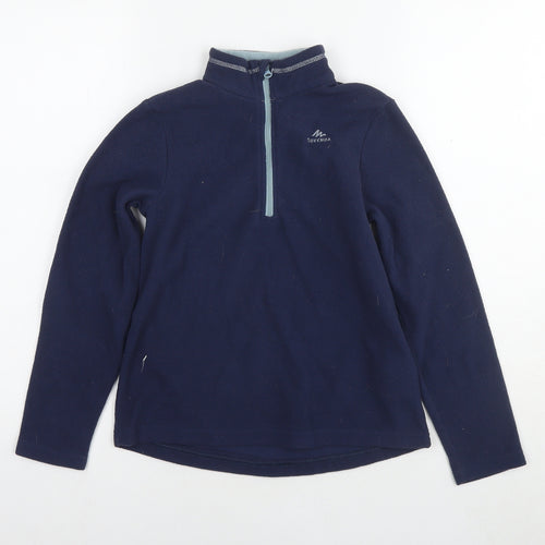 DECATHLON Boys Blue Polyester Pullover Sweatshirt Size 8-9 Years Pullover