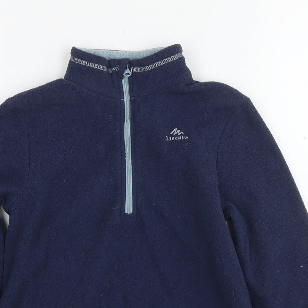 DECATHLON Boys Blue Polyester Pullover Sweatshirt Size 8-9 Years Pullover