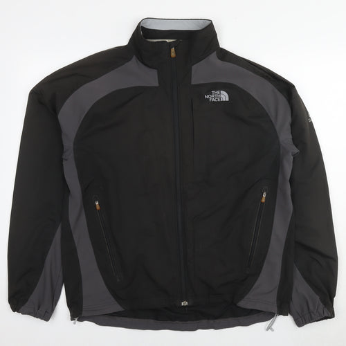 The North Face Mens Black Windbreaker Jacket Size L Zip