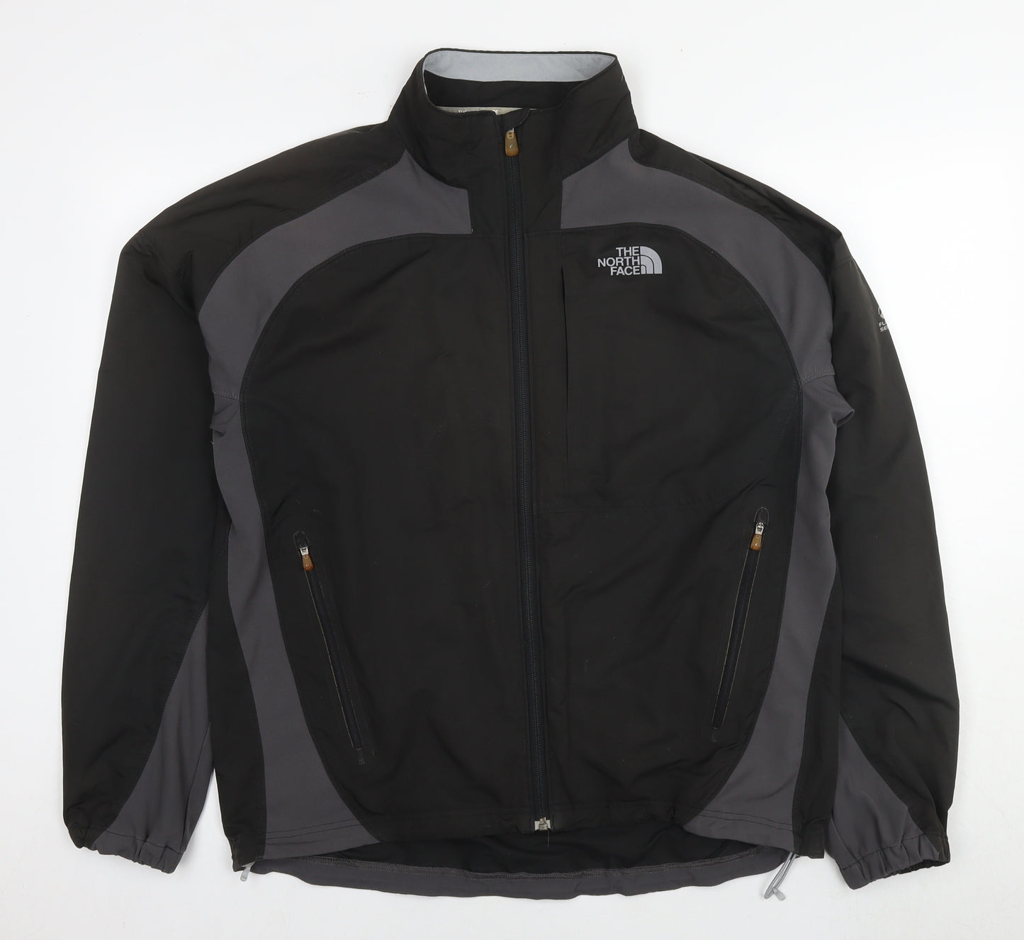 The North Face Mens Black Windbreaker Jacket Size L Zip