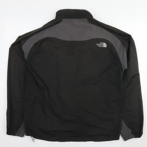 The North Face Mens Black Windbreaker Jacket Size L Zip