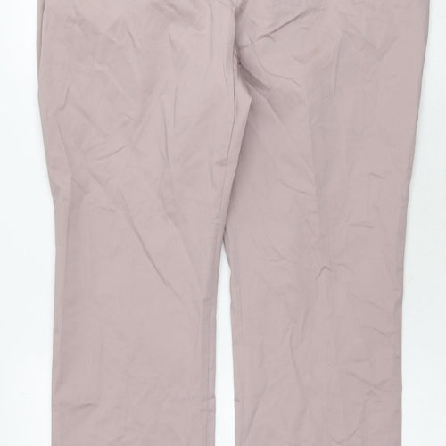 Nougat Womens Beige Cotton Trousers Size 34 in L26 in Regular Zip