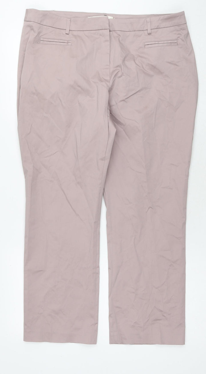 Nougat Womens Beige Cotton Trousers Size 34 in L26 in Regular Zip