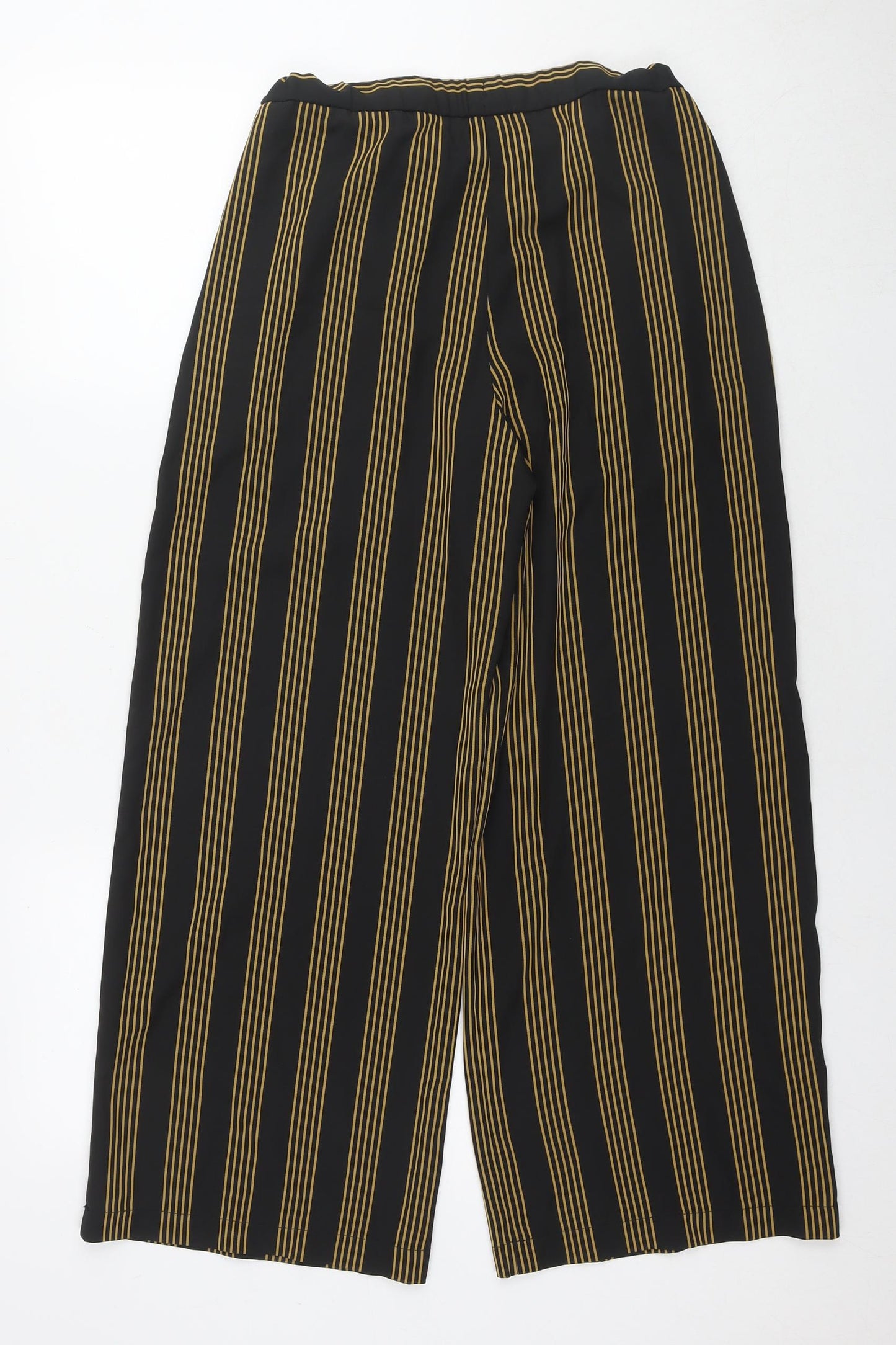 Urban Outfitters Womens Black Striped Polyester Trousers Size XS L25 in Regular Drawstring