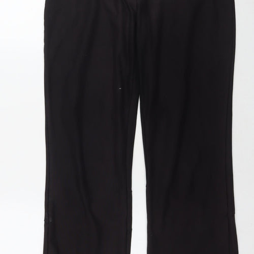 Nike Womens Black Polyester Trousers Size 10 L30 in Regular Zip - Size 10-12