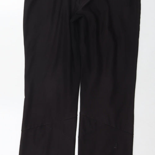 Nike Womens Black Polyester Trousers Size 10 L30 in Regular Zip - Size 10-12