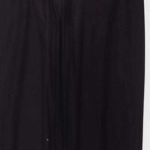 Nike Womens Black Polyester Trousers Size 10 L30 in Regular Zip - Size 10-12