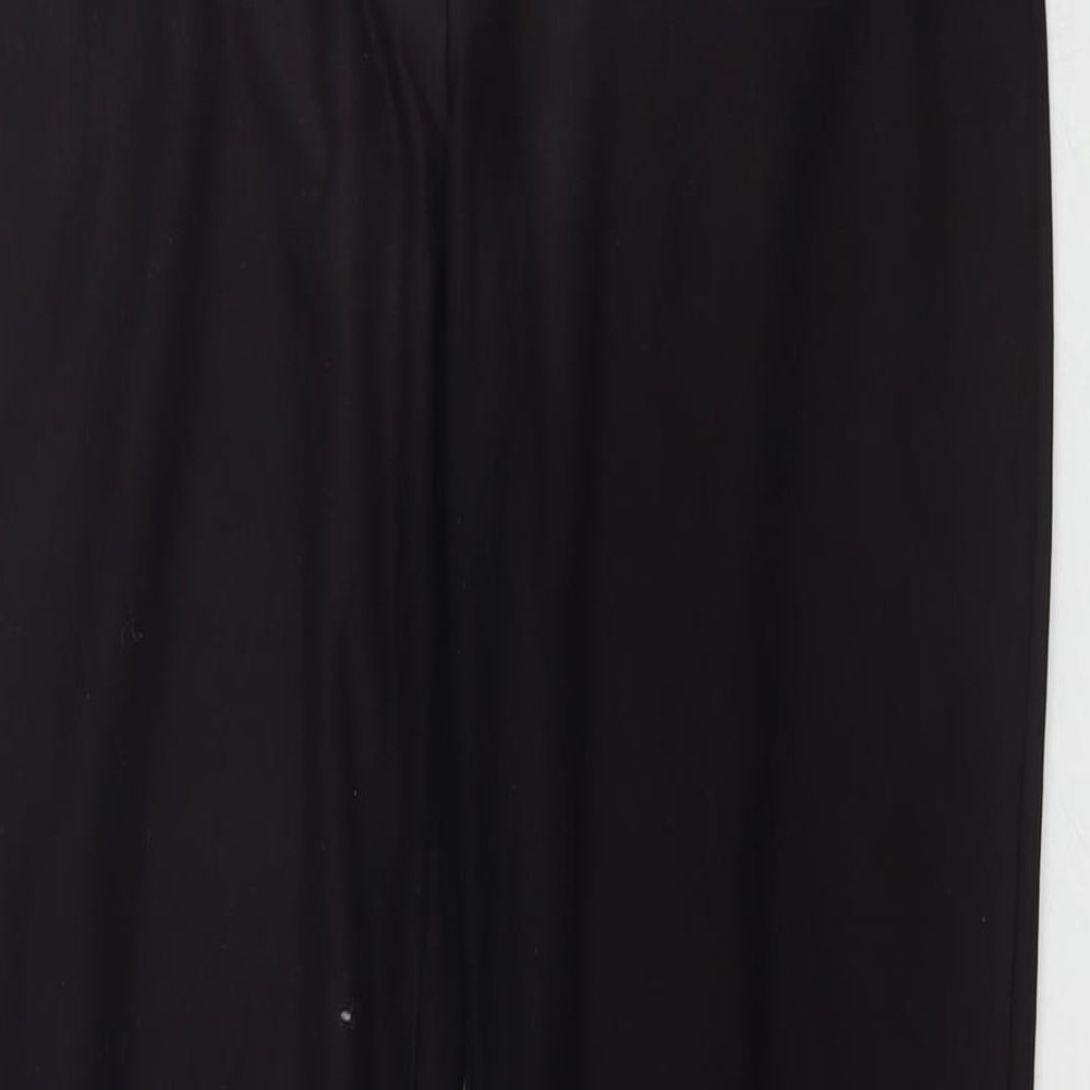 Nike Womens Black Polyester Trousers Size 10 L30 in Regular Zip - Size 10-12