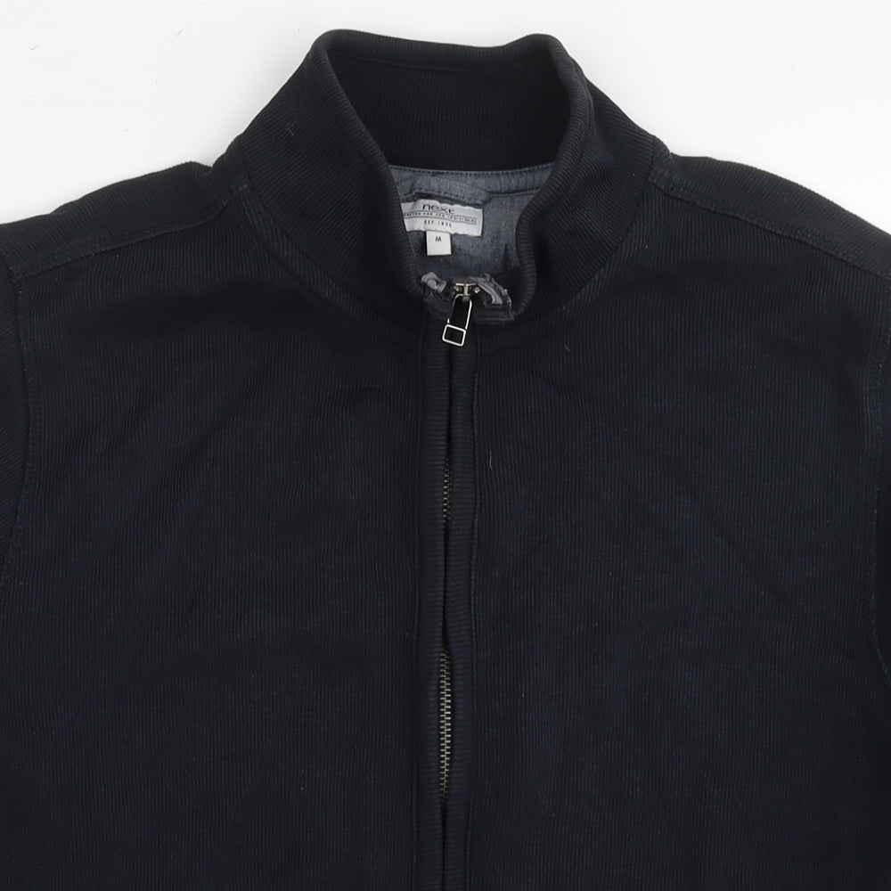 NEXT Mens Black Cotton Full Zip Sweatshirt Size M