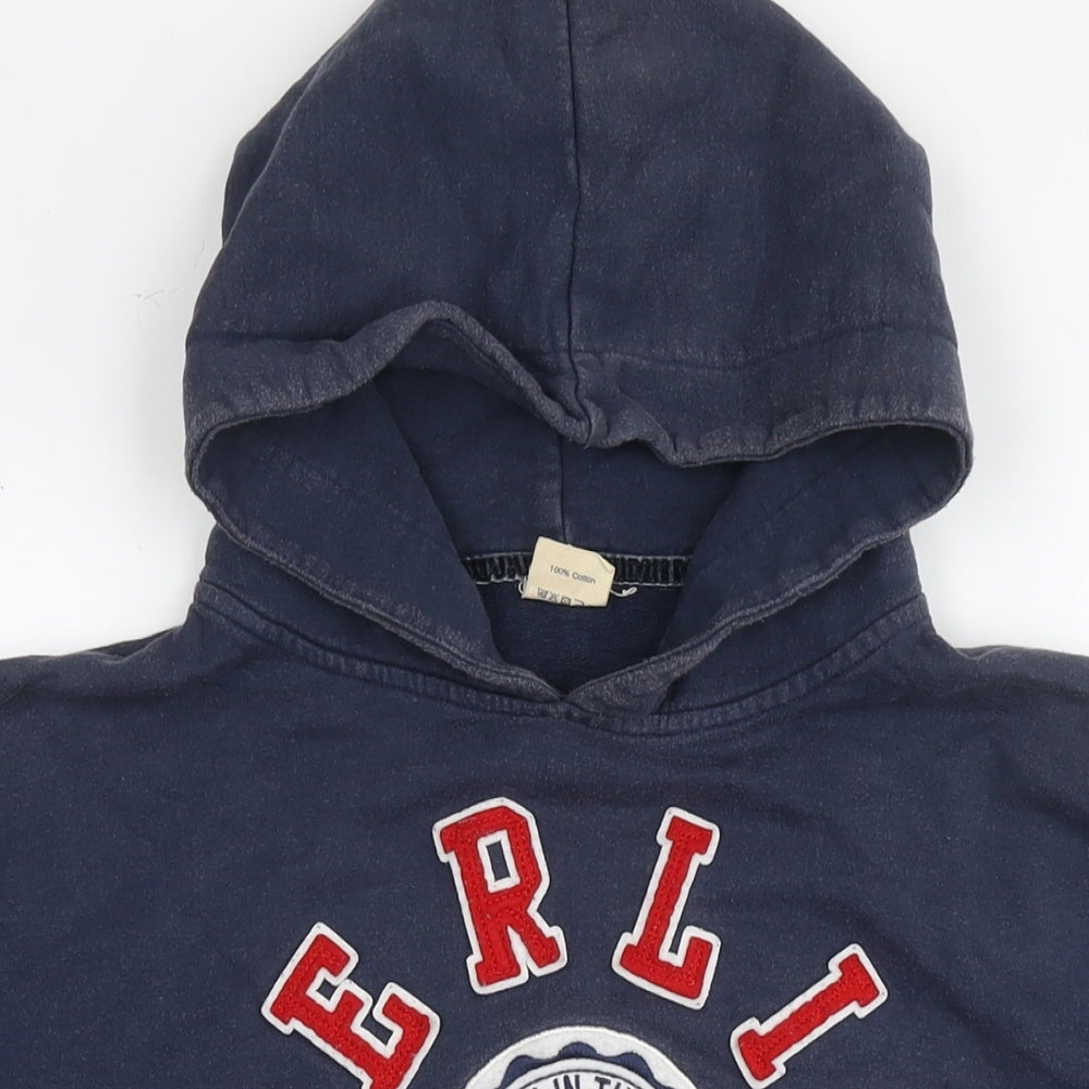 Berlin Mens Blue Cotton Pullover Hoodie Size XL - Logo