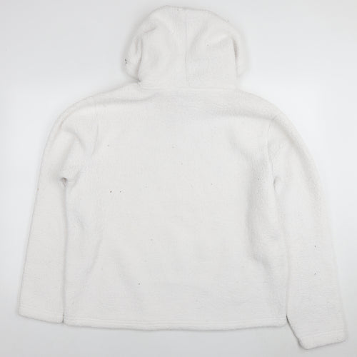 FILA Womens White Polyester Pullover Hoodie Size XL Pullover - Teddy Fleece