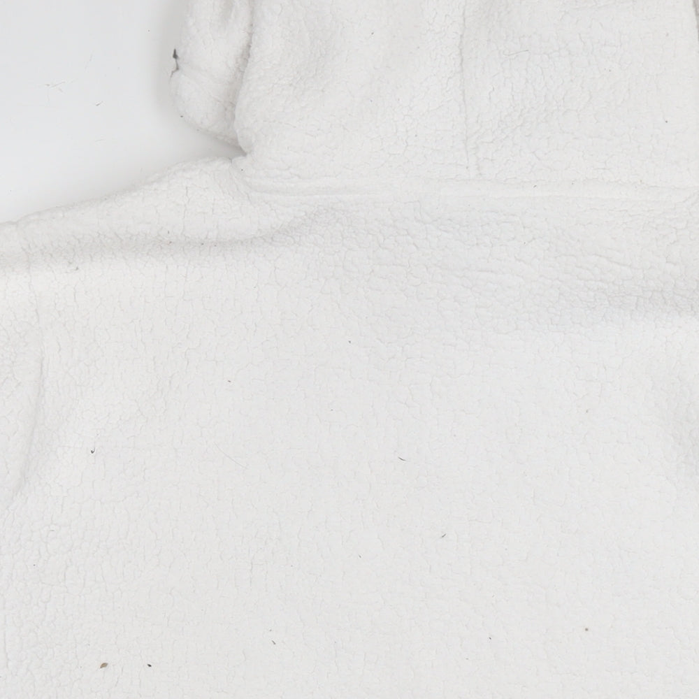 FILA Womens White Polyester Pullover Hoodie Size XL Pullover - Teddy Fleece