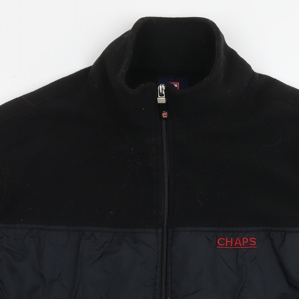 Chaps Mens Black Jacket Size L Zip