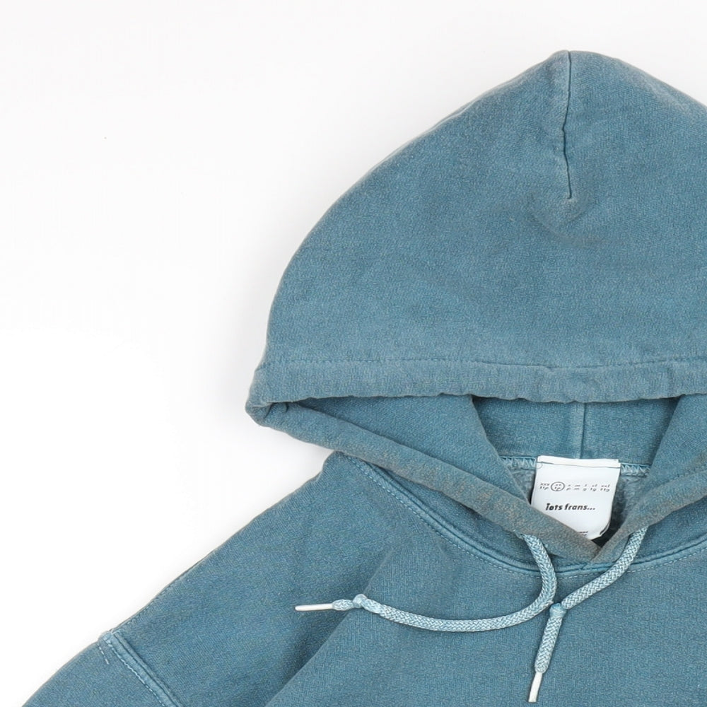 Iets Frans Womens Blue Cotton Pullover Hoodie Size XS Pullover