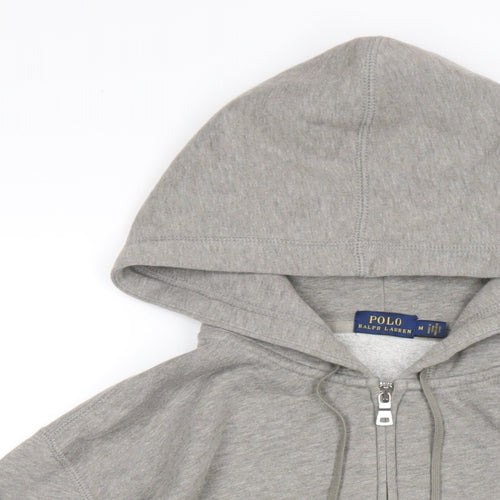 Polo Ralph Lauren Mens Grey Cotton Full Zip Hoodie Size M