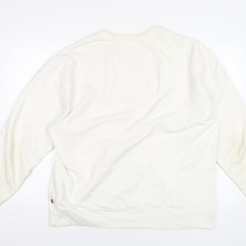 Levi's Mens White Cotton Pullover Sweatshirt Size L