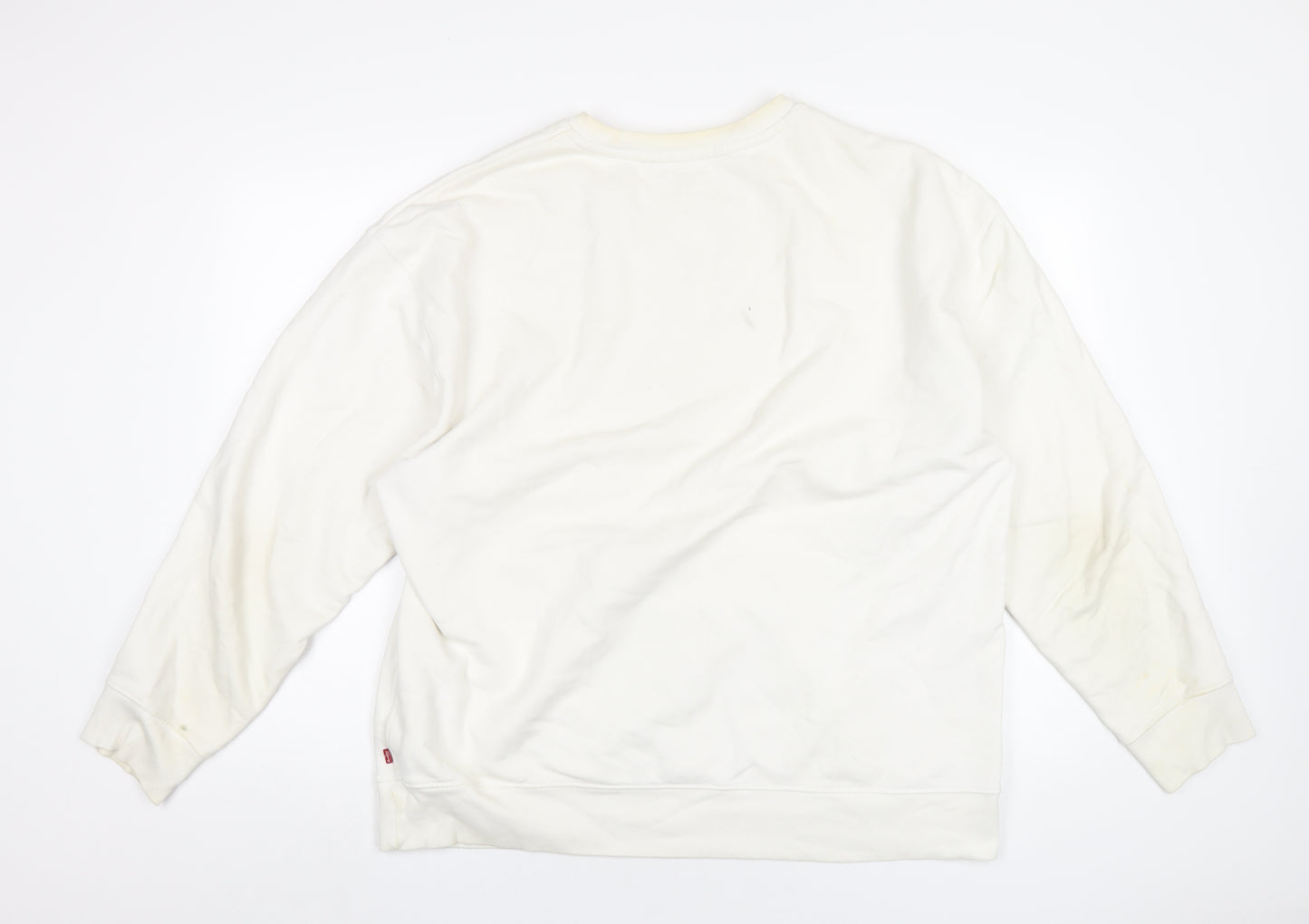 Levi's Mens White Cotton Pullover Sweatshirt Size L