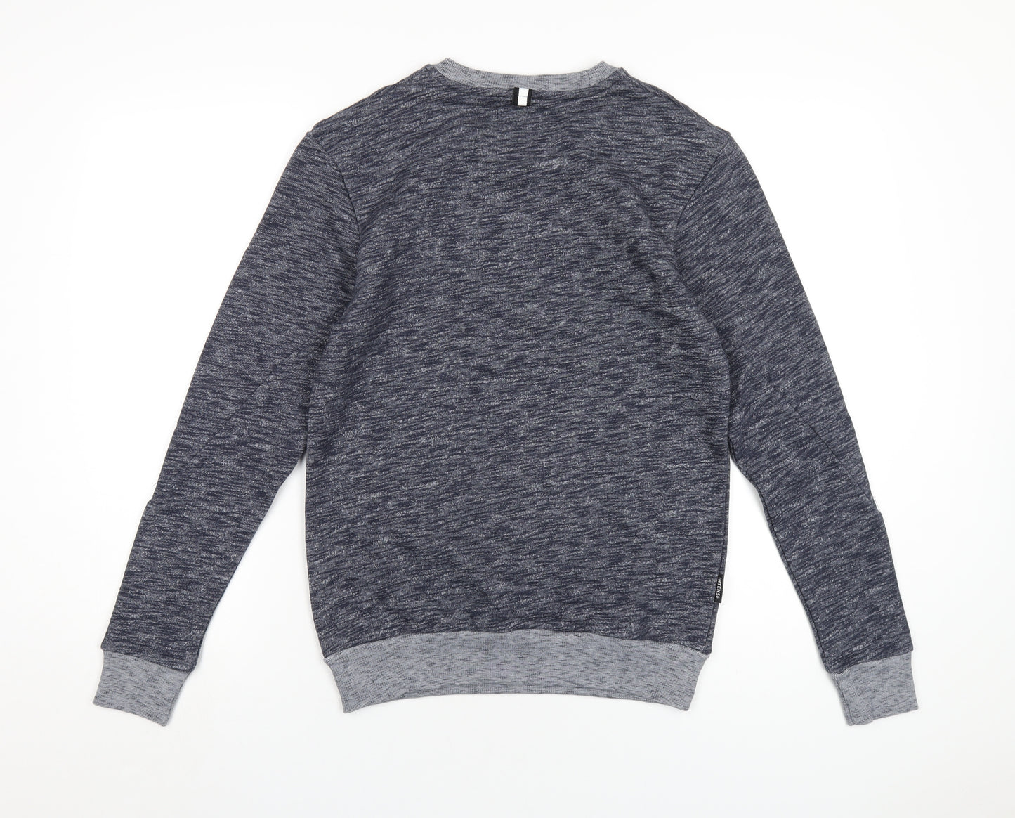 Intense Mens Blue Cotton Pullover Sweatshirt Size S