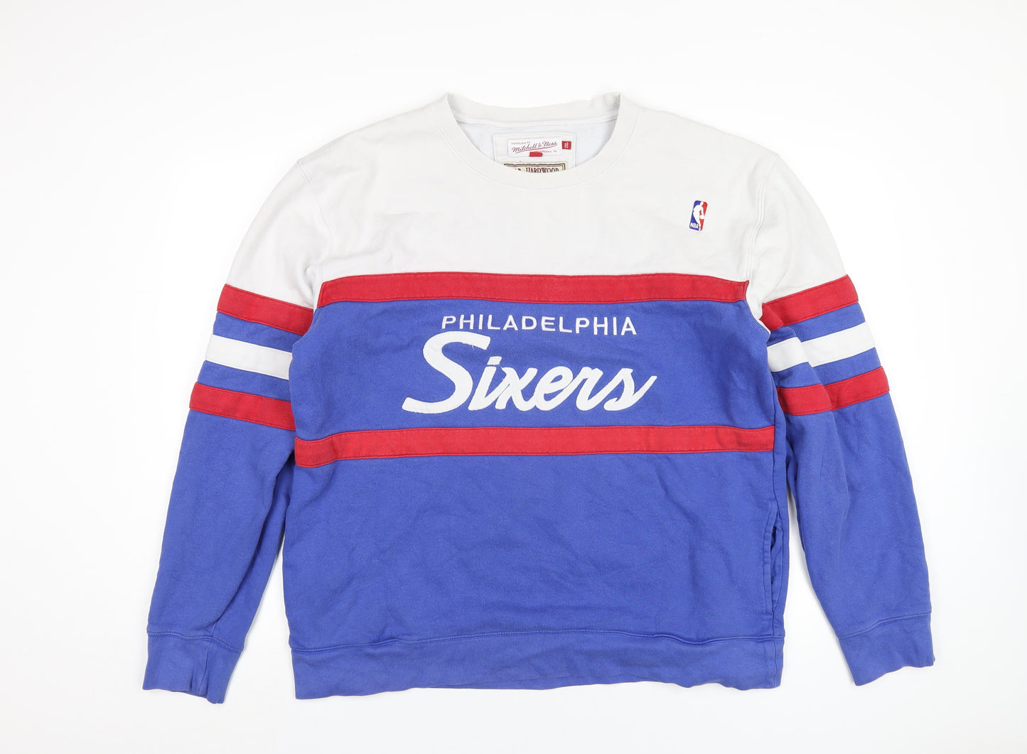 NBA Mens Multicoloured Cotton Pullover Sweatshirt Size 2XL - NBA Philadelphia Sixers