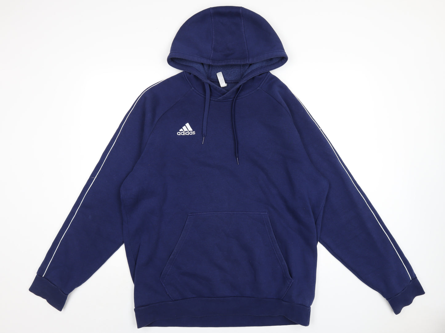 adidas Mens Blue Cotton Pullover Sweatshirt Size XL