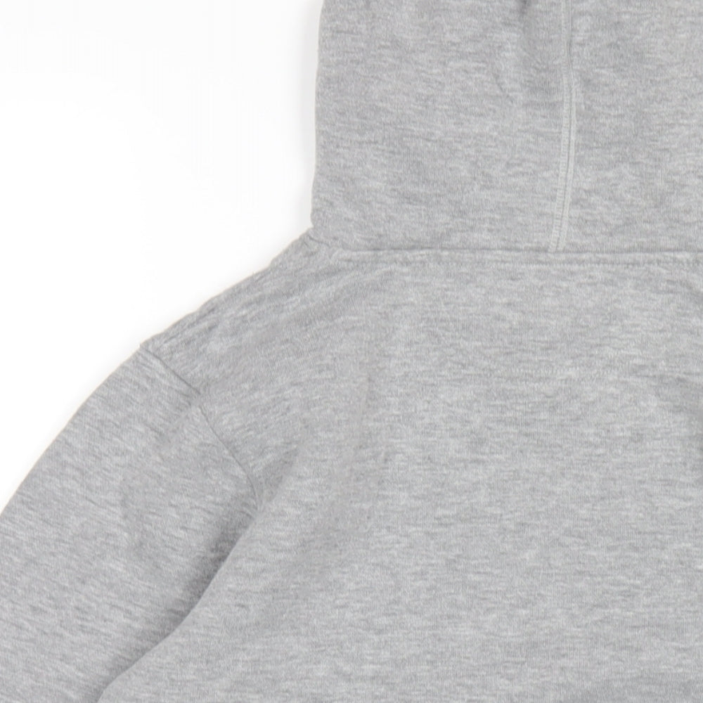 Converse Boys Grey Cotton Pullover Hoodie Size 13-14 Years Pullover