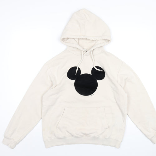 Disney Womens Ivory Cotton Pullover Hoodie Size XS Pullover - Mickey Mouse