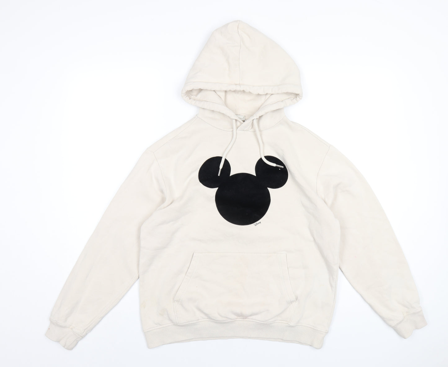 Disney Womens Ivory Cotton Pullover Hoodie Size XS Pullover - Mickey Mouse