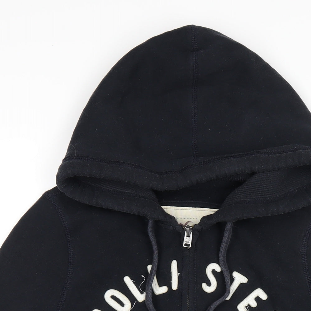 Hollister Womens Blue Cotton Full Zip Hoodie Size M Zip