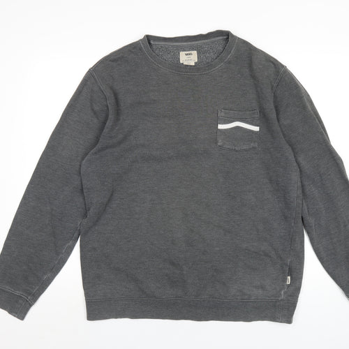 VANS Mens Grey Cotton Pullover Sweatshirt Size L