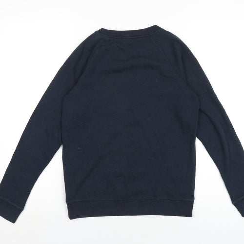 Jack Wills Womens Blue Cotton Pullover Sweatshirt Size 8 Pullover