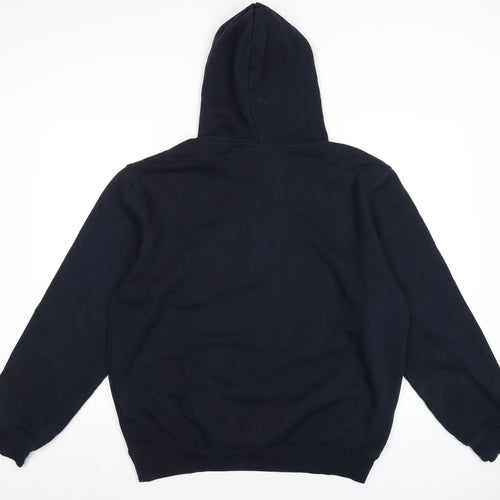 Champion Mens Blue Cotton Pullover Hoodie Size L