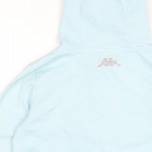 Kappa Womens Blue Cotton Full Zip Hoodie Size S Zip