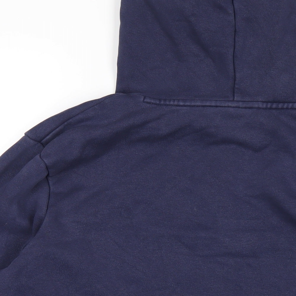 PUMA Mens Blue Cotton Pullover Hoodie Size M