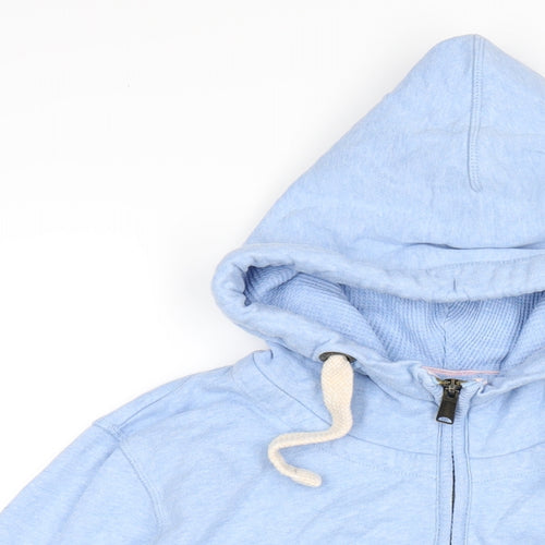 Fat Face Womens Blue Cotton Full Zip Hoodie Size 16 Zip