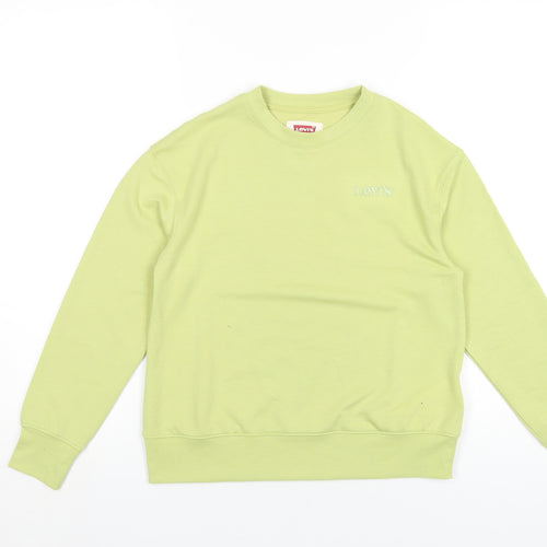 Levi's Girls Green Polyester Pullover Sweatshirt Size 10 Years Pullover