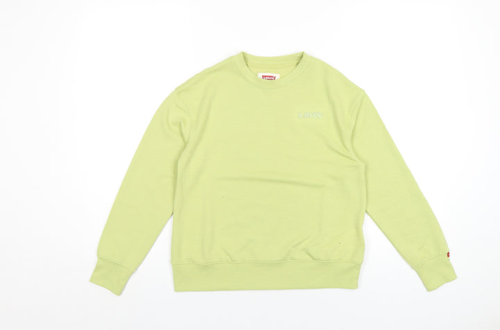 Levi's Girls Green Polyester Pullover Sweatshirt Size 10 Years Pullover