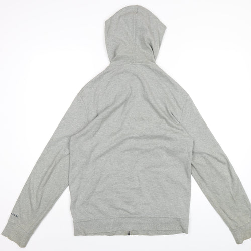 Armarni Excahnge Mens Grey Cotton Full Zip Hoodie Size M