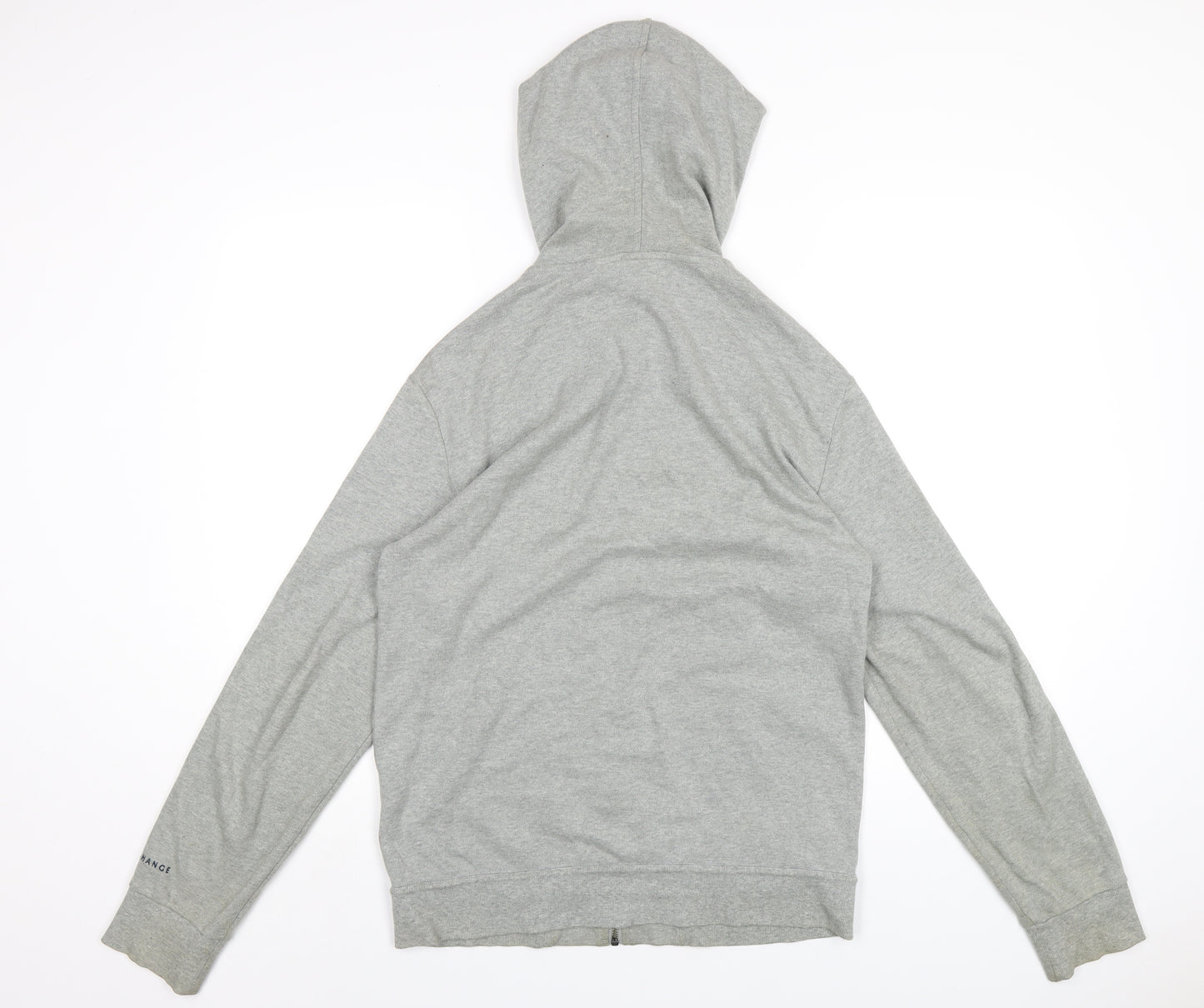 Armarni Excahnge Mens Grey Cotton Full Zip Hoodie Size M