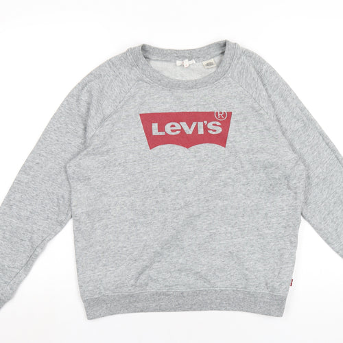 Levi's Womens Grey Cotton Pullover Sweatshirt Size S Pullover