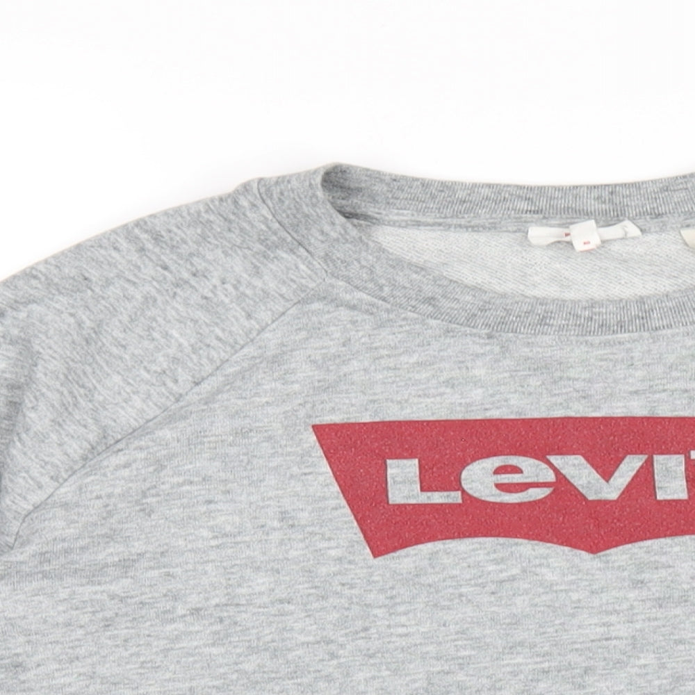 Levi's Womens Grey Cotton Pullover Sweatshirt Size S Pullover