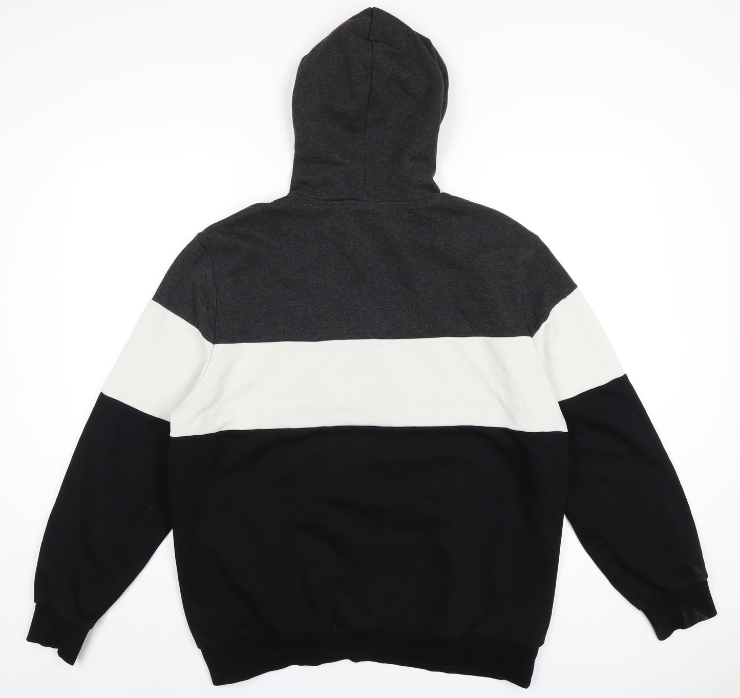 C&A Mens Black Cotton Pullover Hoodie Size XL