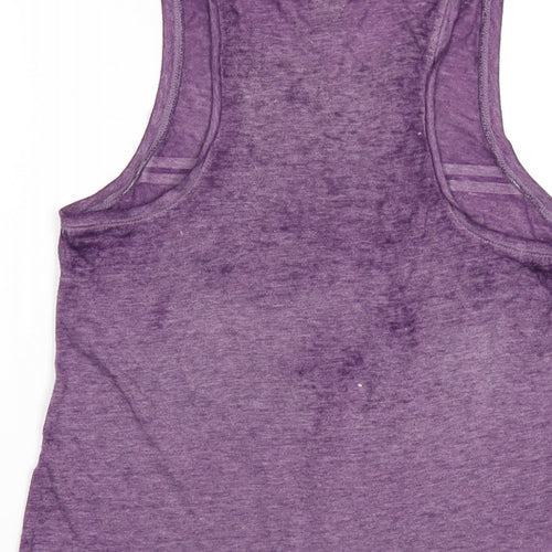 PINK Womens Purple Cotton Basic Tank Size XS Scoop Neck - Rise & Grind