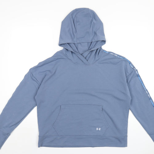 Under armour Womens Blue Polyester Pullover Hoodie Size L Pullover