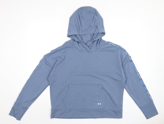 Under armour Womens Blue Polyester Pullover Hoodie Size L Pullover