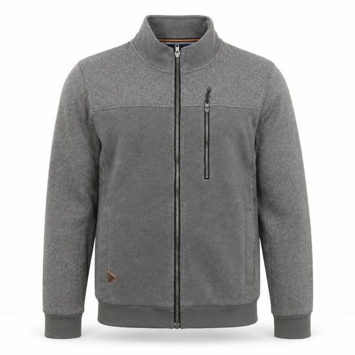 Hieiika Mens Grey Cotton Full Zip Sweatshirt Size S
