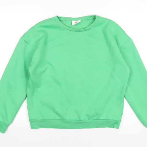 Chelsea Peers Womens Green Cotton Pullover Sweatshirt Size S Pullover