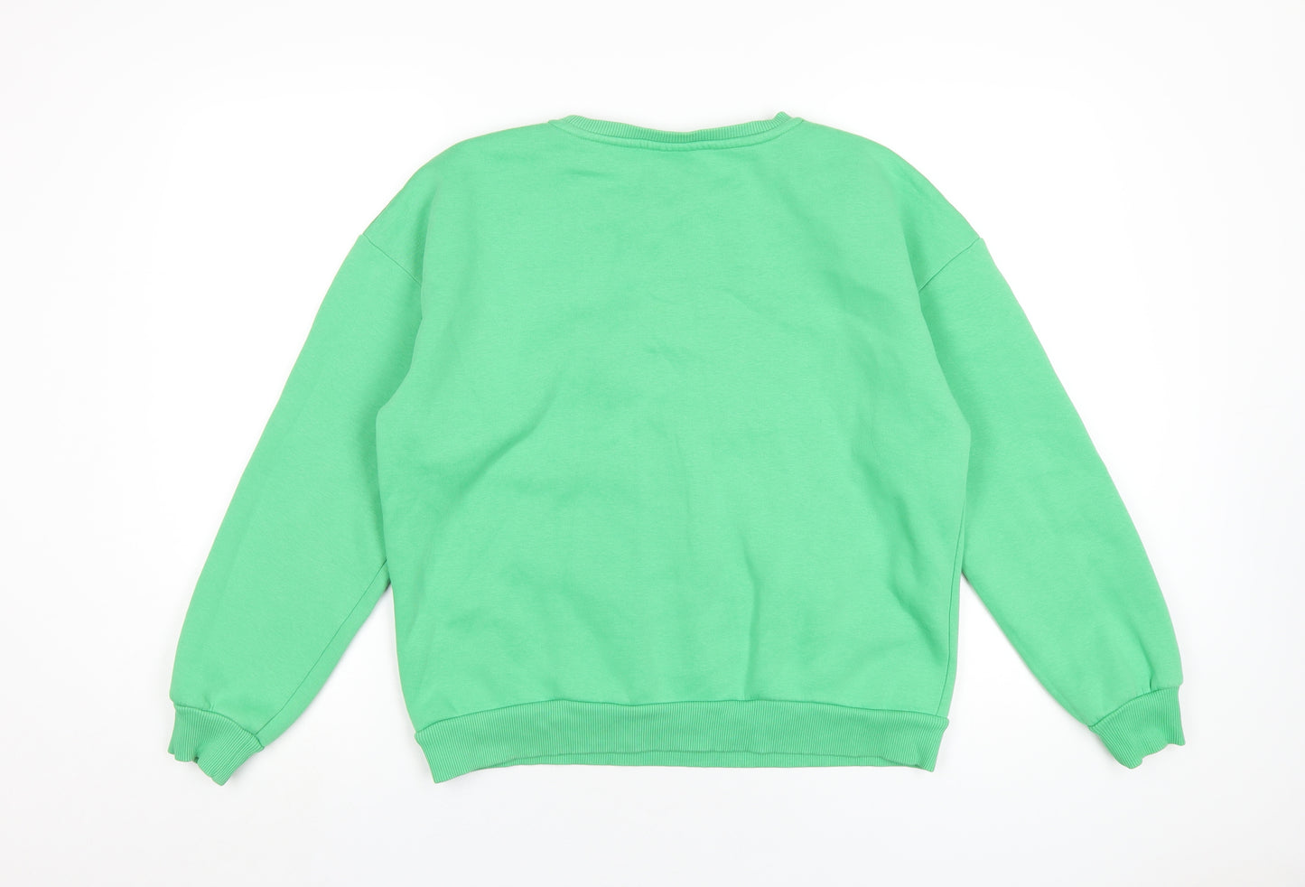 Chelsea Peers Womens Green Cotton Pullover Sweatshirt Size S Pullover