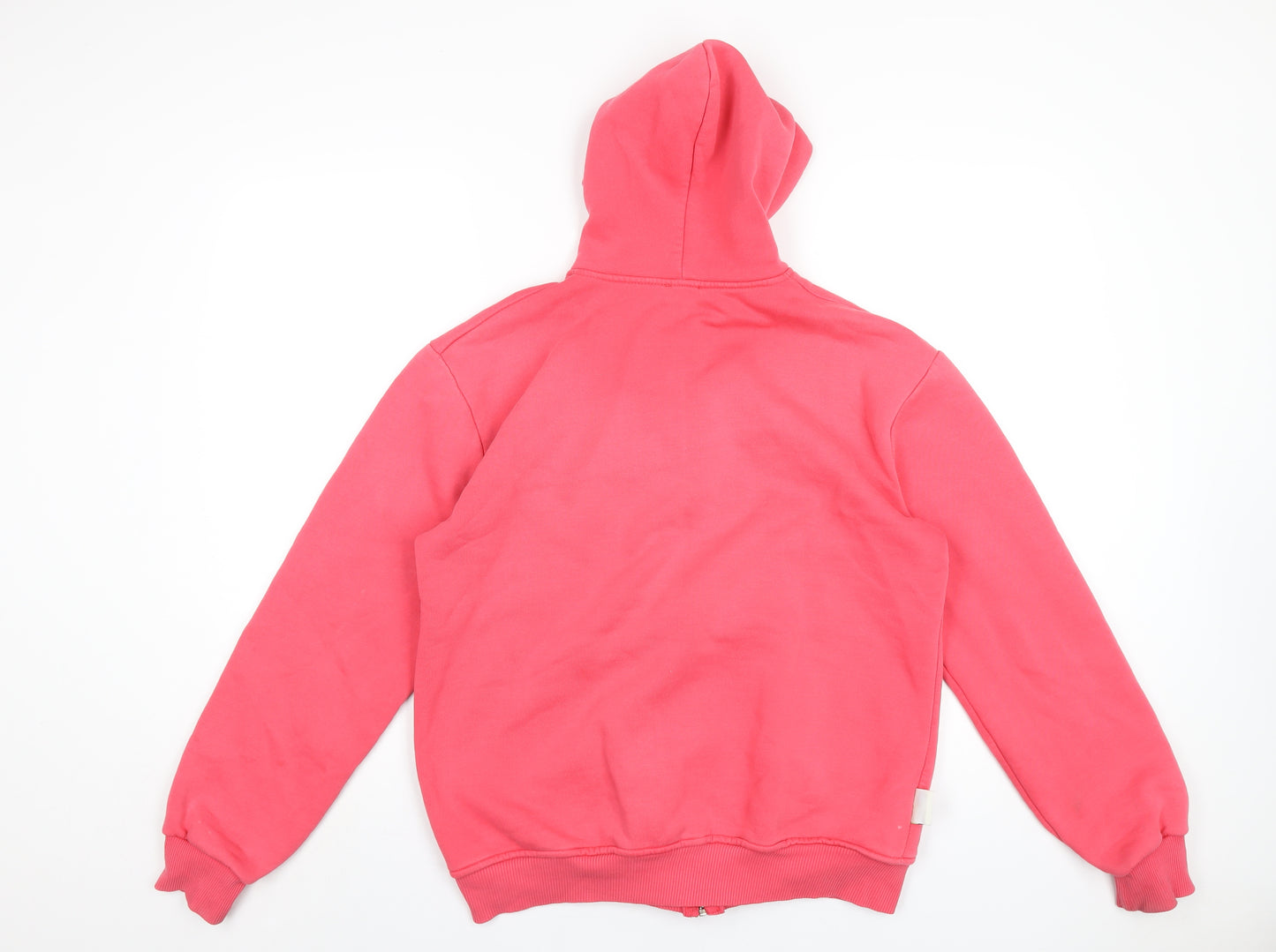 Hollister Womens Pink Cotton Full Zip Hoodie Size 2XL Zip - Embroidered Logo