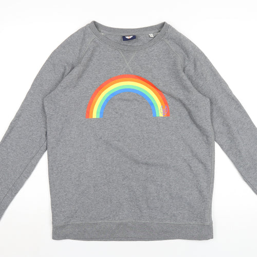 Bax & Bay Womens Grey Cotton Pullover Sweatshirt Size L Pullover - Rainbow