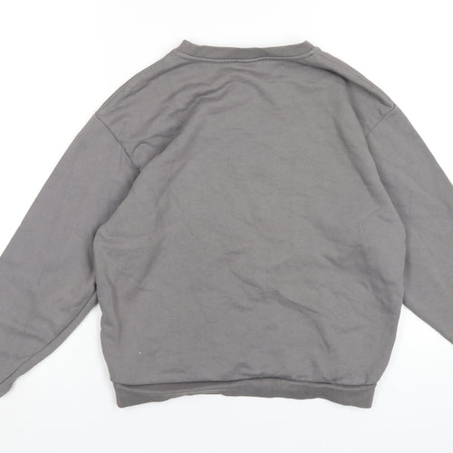 Slazenger Womens Grey Cotton Pullover Sweatshirt Size 8 Pullover - Slazenger Tennis & Health Club